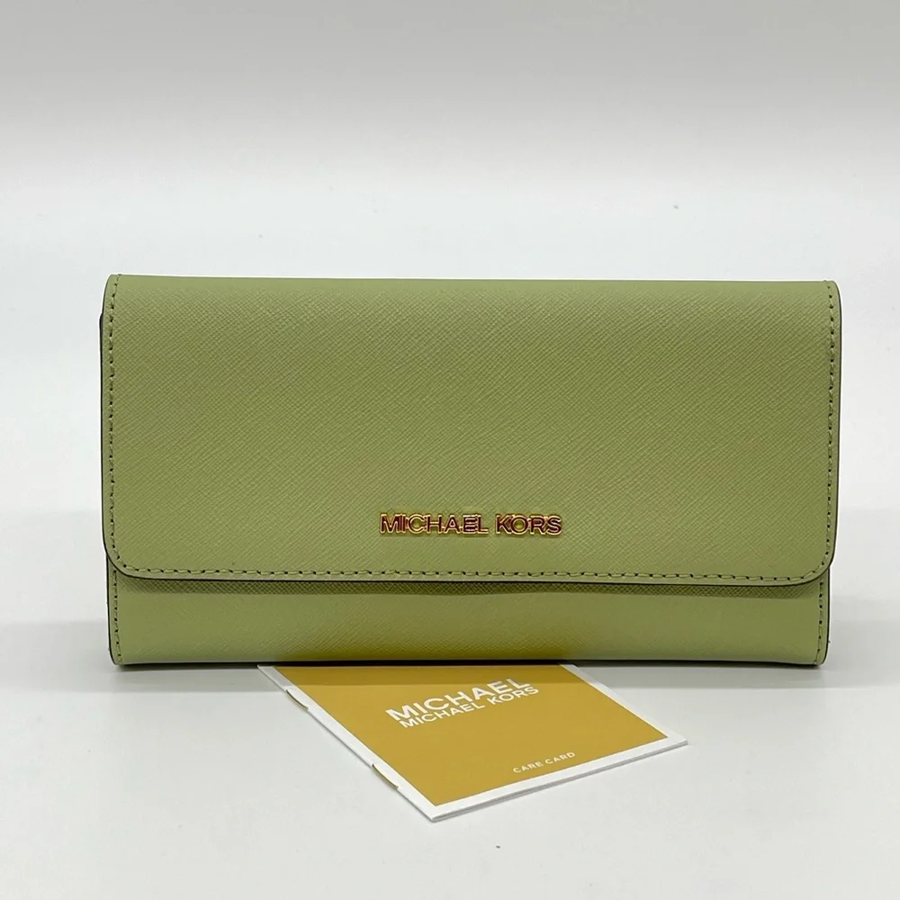 Michael Kors Large Trifold Wallet Light Sage